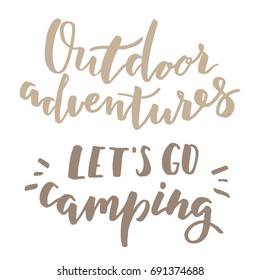 Campind and outdoor lettering