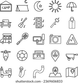 Camping 4 Icon in Line Style Perfect for Any Purpose and Presentation or etc