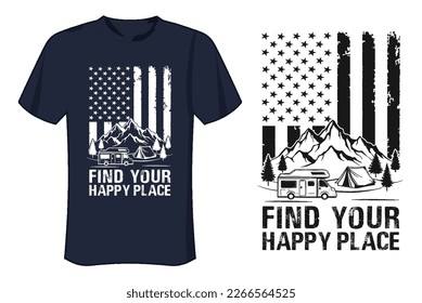 Camping 4th Of July T Shirt Design
