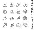 summer camp icons