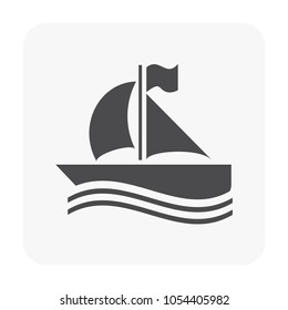 Camping and activity icon on white.