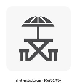 Camping and activity icon on white.