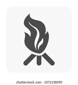 Camping and activity icon on white.
