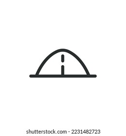 Camping activity line icon vector image