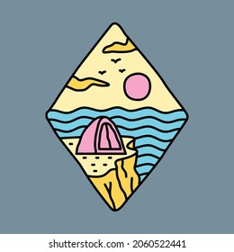 Camping adventure and beauty summer graphic illustration vector art t-shirt design