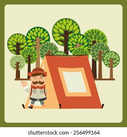 camping adventure design, vector illustration eps10 graphic 