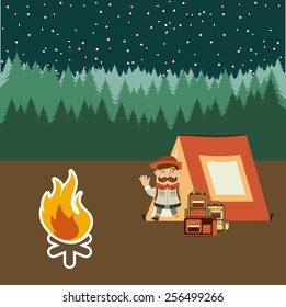 camping adventure design, vector illustration eps10 graphic 