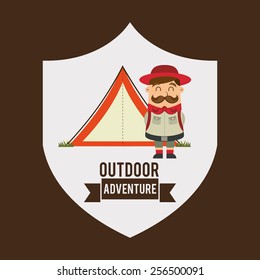camping adventure design, vector illustration eps10 graphic 