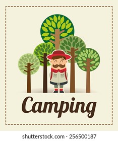 camping adventure design, vector illustration eps10 graphic 