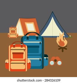 camping adventure design, vector illustration eps10 graphic 