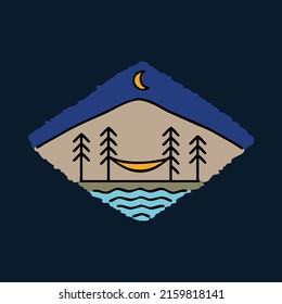 Camping and adventure in the good nature graphic illustration vector art t-shirt design