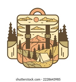 Camping and adventure graphic illustration vector art t-shirt design