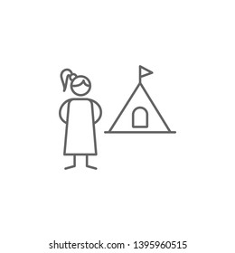 Camping, adventure icon. Element of adventure icon. Thin line icon for website design and development, app development. Premium icon