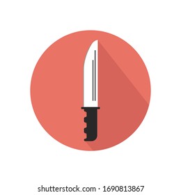 Icono plano de navío y navaja de aventura