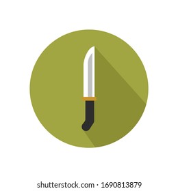 Icono plano de navío y navaja de aventura