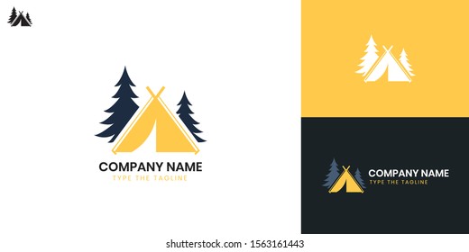 Camping or Adventure logo - All elements on this template are editable with vector software.