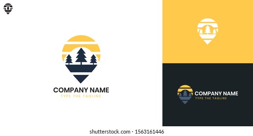 Camping or Adventure logo - All elements on this template are editable with vector software.
