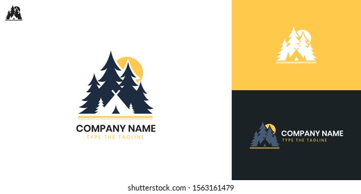 Camping or Adventure logo - All elements on this template are editable with vector software.