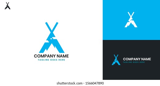 Camping or Adventure logo - All elements on this template are editable with vector software.