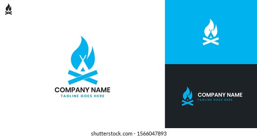 Camping or Adventure logo - All elements on this template are editable with vector software.