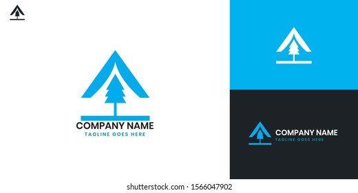 Camping or Adventure logo - All elements on this template are editable with vector software.