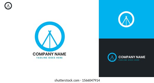 Camping or Adventure logo - All elements on this template are editable with vector software.