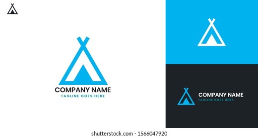 Camping or Adventure logo - All elements on this template are editable with vector software.