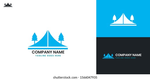 Camping or Adventure logo - All elements on this template are editable with vector software.