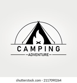 Camping adventure logo simple illustration