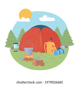 camping adventure travel tent backpack wood