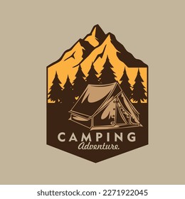 camping adventures logo vector illustration