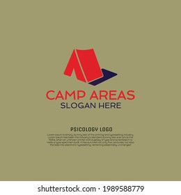 camping area vector logo for business, organization, camp logo, camping area logo