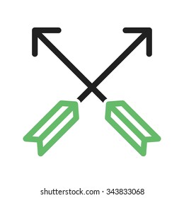 Camping, arrows, design icon vector image. Can also be used for camping. Suitable for web apps, mobile apps and print media.