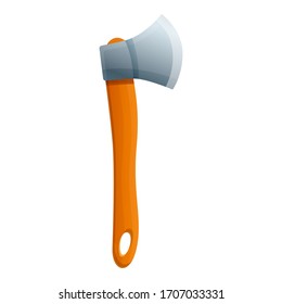 Icono de hacha de camping. Dibujo de icono vectorial de hacha de camping para el diseño web aislado en fondo blanco