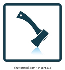 Camping axe  icon. Shadow reflection design. Vector illustration.