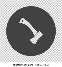 Icono de hacha de camping. Reducir el diseño de galería de símbolos en la rejilla de transparencia. Ilustración vectorial.