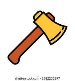 Camping axe illustration isolated vector