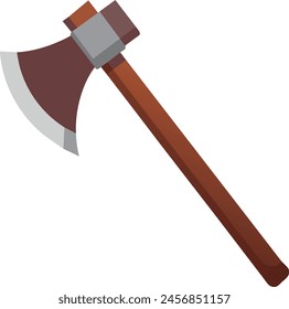 Ilustración vectorial de herramientas de hacha de camping