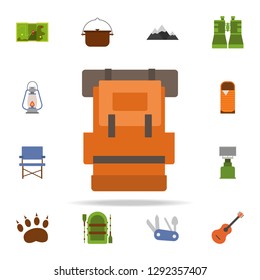 camping backpack colored illustration icon. Camping icons universal set for web and mobile