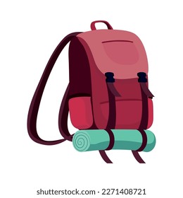 camping backpack design over white