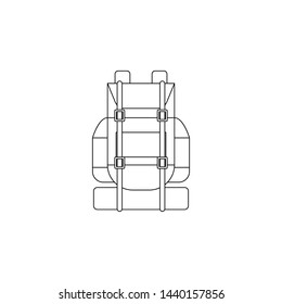 camping backpack icon. Element of camping for mobile concept and web apps icon. Outline, thin line icon for website design and development, app development