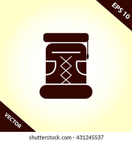 camping backpack icon. tourist backpack vector illustration