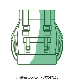 Camping backpack isolated