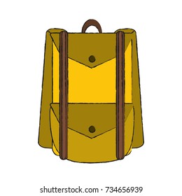 Camping backpack isolated