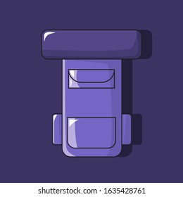 
Camping backpack isolated on color background. Vector illustration in flat design