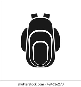 Camping backpack sign simple icon on  background