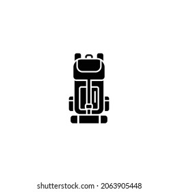 Mochila de acampada simple ilustración vectorial de icono plano