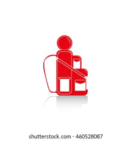 Camping backpack. Vector icon.