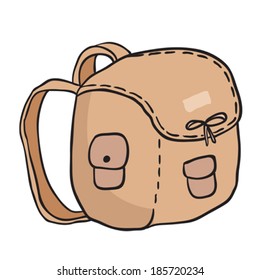 camping bag cartoon