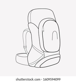 Camping bag icon line element. Vector illustration of camping bag icon line isolated on clean background for your web mobile app logo design.